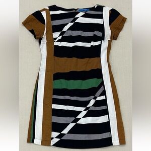 Derek Lam For Design Nation Sheath Dress Colorblock Linen Blend Sz 6